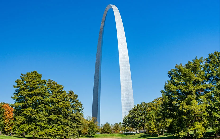 Saint Louis arch from the arch grounds